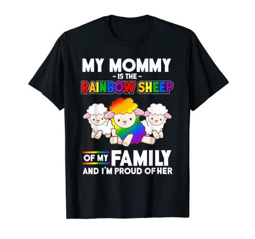 Gay Pride Month Gift My Mommy Is Rainbow Sheep of Family. Camiseta
