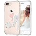 iPhone 7 Plus Case, iPhone 8 Plus Case, Cute iPhone 7 Plus Case, MOSNOVO Cute Elephant Pattern Clear Design Printed Case with TPU Bumper Case Cover for iPhone 7 Plus (2016) / iPhone 8 Plus (2017)
