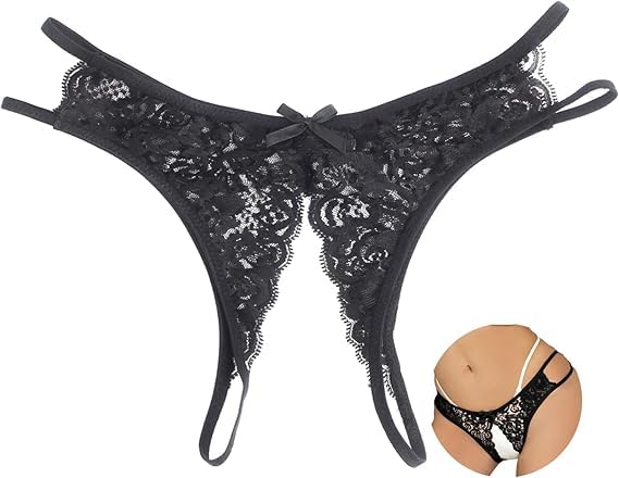 Spitzen-Tangas für Damen, Stretch, French Knickers, Übergröße, G-String, Tanga, sexy Unterwäsche mit Schleife hinten, Hipster-Höschen, freche Bikini-Tangas mit niedriger Taille, Slips, ausgehöhlt,