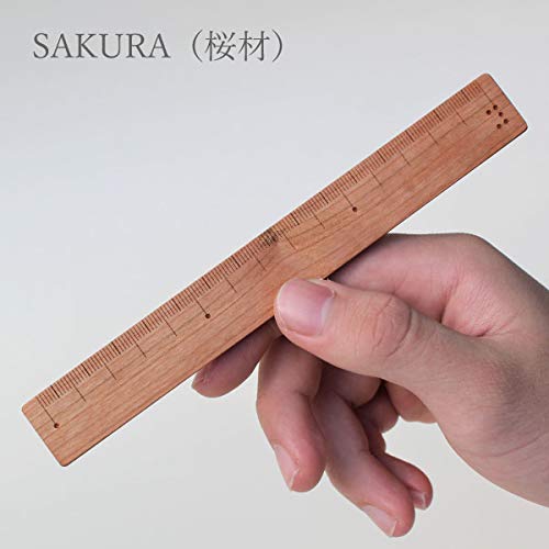 Cherry Wood Ruler, 15cm Japanese Crafted