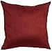 Microfiber Polyester Faux Suede Deep Red, 16"x16" Decorative Indoor Throw Pillow; Fully Assembled and Stuffed in the U.S.A
