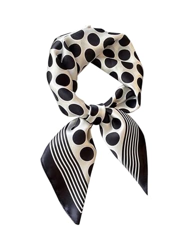 Floerns Women's Polka Dots Satin Headscarf Vintage Hair Wrapping Sleeping Bandana