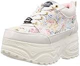 Josuke 2810365 Women's Platform Lace-up Sneakers - white