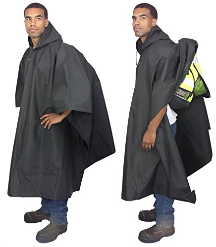 Galeton-12714-BK- Repel Rainwear XL Tall Poncho .22mm EVA (XL and Tall) Black, one size