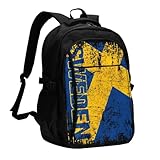 SUNNYEE Vintage Swedish Sweden Flag Business Laptop Backpack Travel Backpacks Outdoor Rucksack Large Bag Daypack with USB Charging Port Multi-Pocket for Hiking Camping