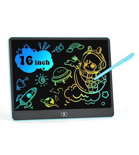LCD Writing Tablet for Kids, 16 Inch Colorful Drawing Board Learning Toys
