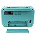 HDi Audio Radio Turquoise/Gold Premium Home Vintage Portable Retro Radio Classic AM/FM Radio with Built in Speakers + Headphone Jack