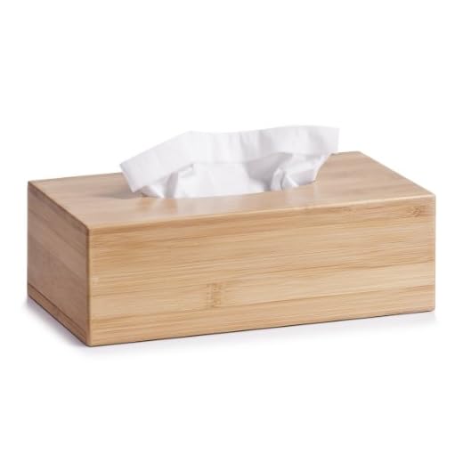 Zeller 25305 Caja para Toallitas Faciales, Madera, Marrón, 27.5x15.5x8.5 cm