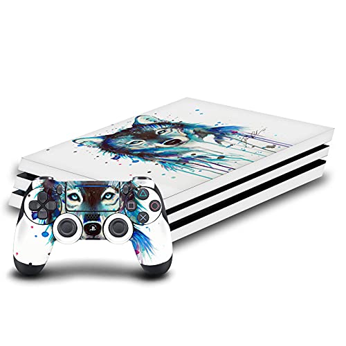 Protection Vinyle PS4 Pro Ice Wolf Anti Rayure pour Console PlayStation 4 fatiguée