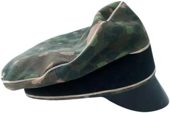 Generic WW2 German Elite INFANTRIE, DOT 44 CAMO Crusher Cap (Replica), Large, Green