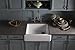 KOHLER K-6487-96 Whitehaven Farmhouse Self-Trimming Apron Front Single Basin Kitchen Sink with Tall Apron, Biscuit