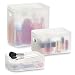 Produktbild Zeller 14706 Kosmetik-Box, 3-er Set, stapelbar, Kunststoff Plastik, transparent, 23,5 x 16,5 x 20 cm