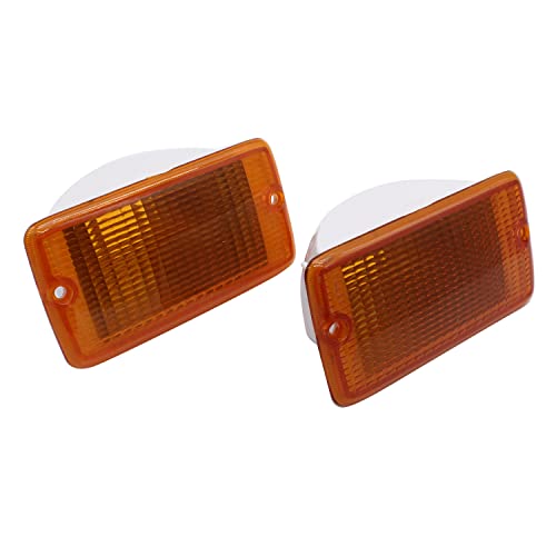 SHLPDFM 1 PAIR Left Right Side Front Turn Signal Light Plastic Lens CH2520141 CH2521141 55157033AA 55157032AA For 2001-2006 Jeep Wrangler (TJ)