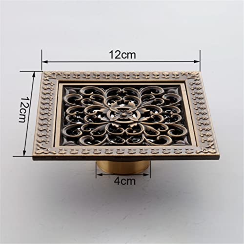 Drain de sol pour douche italienne évacuation facile laiton carré 12cm - 5