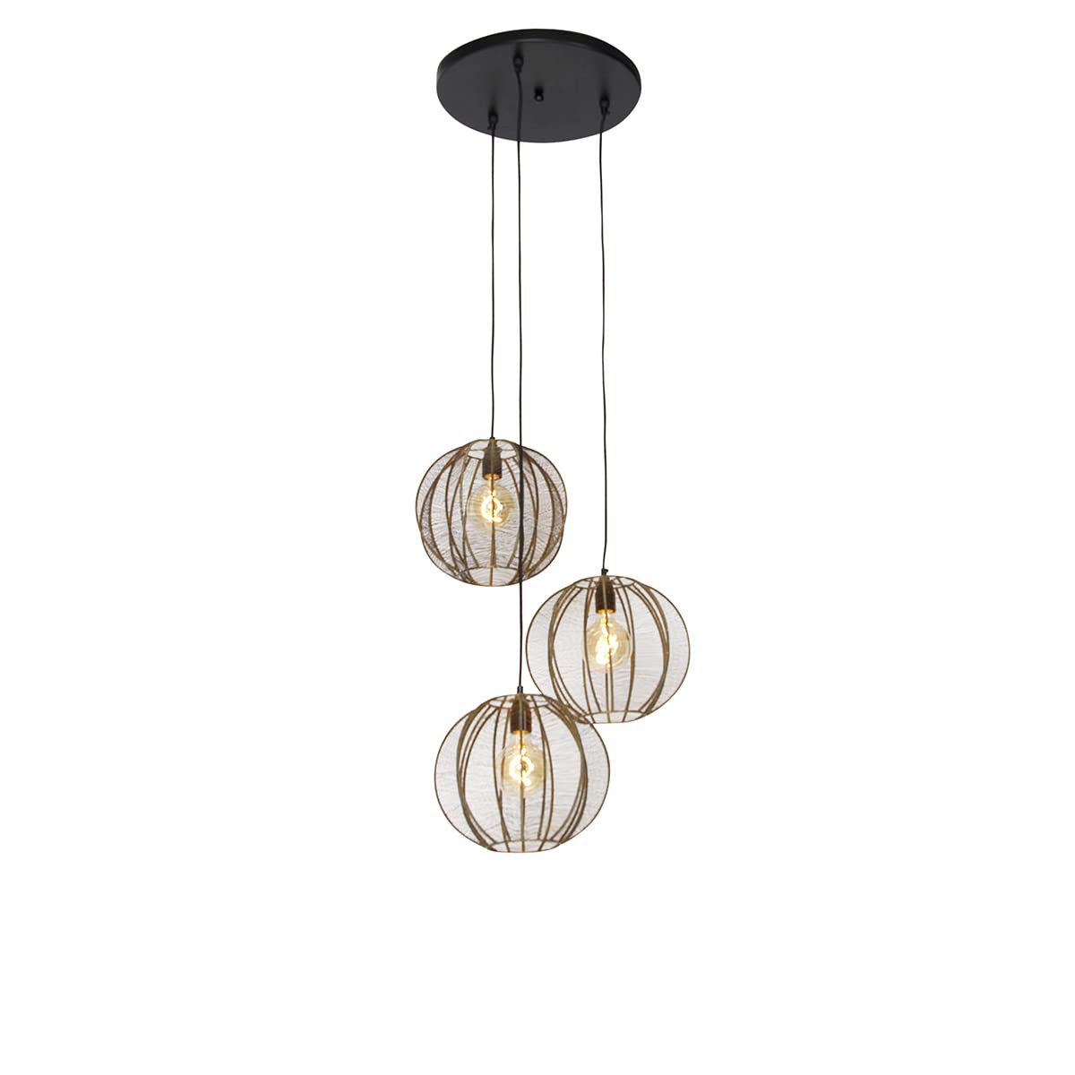Qazqa Professional Hanglamp Brons 60 Cm Incl. Led 3-staps Dimbaar - Girello