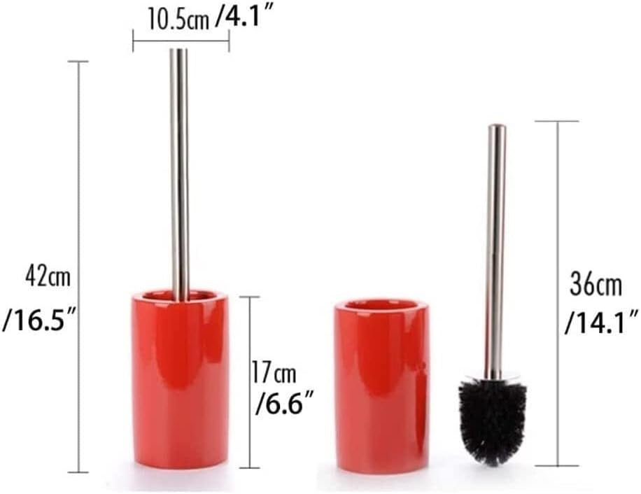 Toilet Bowl Brush Toilet Brush with Holder Toilet Brush Set Ceramic Base Long Handle Toilet Brush Toilet Brush and Holder for Bathroom Cleaning Toilet Brush and Holder Toilet Brushes Holder