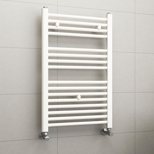 Miniatura 2 de Kibath L305474 Toallero Secatoallas Radiador Para Integrar En Circuito De Agua Caliente, Tubos De Acero Con Acabado Lacado En Blanco 800x500. Válido Para Red De Calefacción Estandar