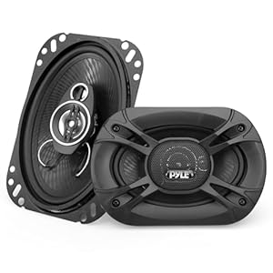 Pyle 3-Way Universal Car Stereo Speakers – 300W 4″ x 6″ Triaxial Loud Pro Audio Car Speaker Universal OEM Quick Replacement Component Speaker Vehicle Door/Side Panel Mount Compatible PL4163BK (Pair)
