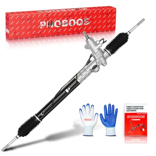 PHOBOOS Hydraulic Power Steering Rack and Pinion Assembly Compatible with Hyundai Accent 2006-2011 L4 1.6L, Dodge Attitude 2006-2011 L4 1.6L, New Unit, Leak-proof, Direct Fit, Ref. 26-2421