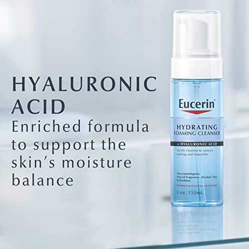 Eucerin Hydrating Foaming Daily Facial Cleanser With Hyaluronic Acid, 5 Fl Oz #TOP3