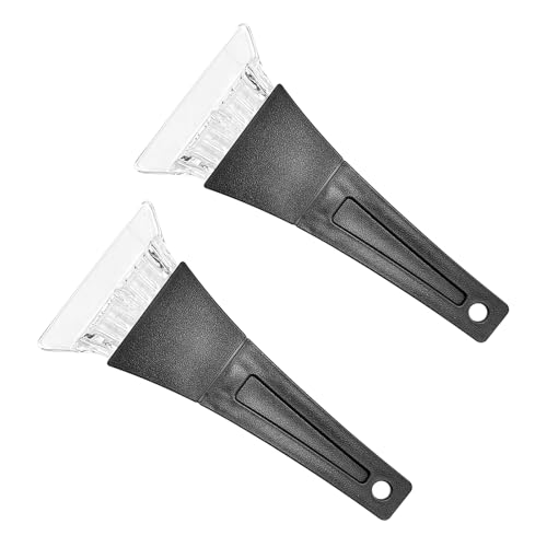 Ziciner 2PCS Car Ice Scraper, Scratch Free Snow and Ice Scraper for Car Windshield, Plastic Window Frost Removal Tool for Winter, Universal Vehicle Accessories for Car, Small Truck