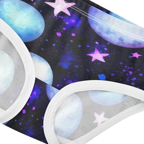 Watercolor Planets Toddler Underwear Custom 2t Cotton Panties Little Girl Fun Print Kids Briefs Undies4