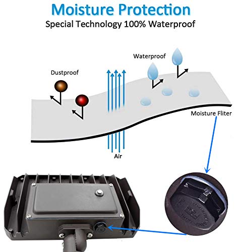 2Pack Dusk To Dawn Outdoor 100W Led Flood Light With Knuckle, 14000Lm 1000W Equivalent, 100-277V 5000K Daylight, Etl Commercial Waterproof Led Flood Light Fixture, Security Lighting For Parking Lot #TOP3
