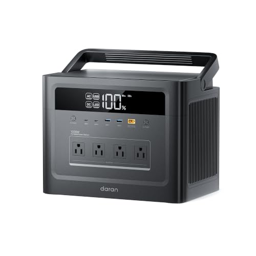 Portable Power Station 2000W Surge, Solar Generator 1000W, 960Wh