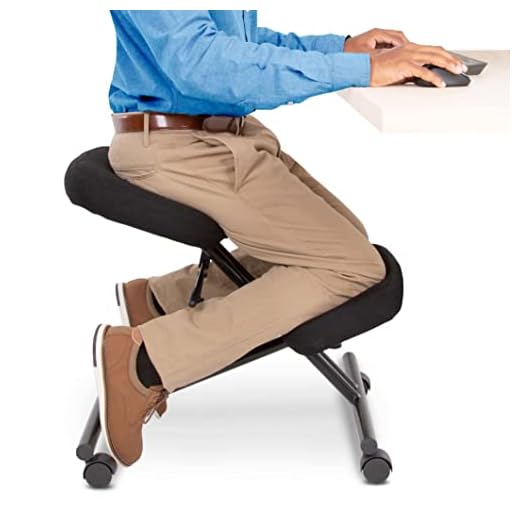 ProErgo Pneumatic Ergonomic Kneeling Chair | Fully Adjustable Mobile Office Seating | Improve Posture to Relieve Neck & Back Pain | Easy Assembly | Use in Home, Office & Classroom