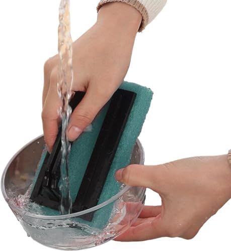 Image of RECLUSE Multi-Function Brush with Abrasive Scrubber with Handle for Cleaning Pool Walls - Heavy Duty Household Cleaning Brushes Tool, Kitchen Brush Tub Bathroom Scrubber Sponge with Handle (Pack Of 1)