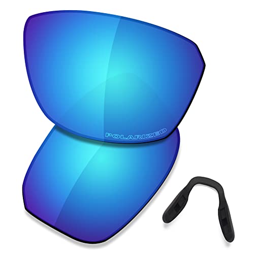 SAUCER Premium Replacement Lenses & Nosepads for Oakley Split Shot OO9416 Sunglasses High Definition - Glacier Blue Polarized