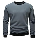 VERAVANT Pull Homme Fleece Manches Longues Pullover Sweat Sweat Shirt