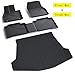 AltraVos Floor Mats & Trunk Mat for 2023 2024 2025 Toyota BZ4X / 2026 BZ 2 Rows Full Set with Cargo Liner TPE All Weather Protection Car Floor Liners Accessory