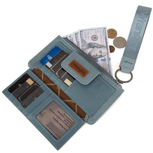 Image of Montana West X Wrangler Wristlet Wallet Large Clutch Women's Wallets Rfid Card Cases & Money Organizers with Coin Purse and Smooth Zipper