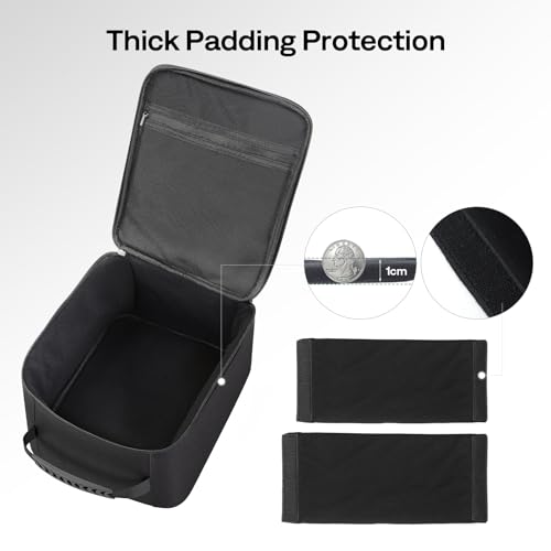 Image of Aurzen Projector Carrying Case, Portable Projector Bag with Adjustable Fastener Dividers & Securing Strap, Compatible with D1R Cube / D1R / D1 / Boom mini /Boom air / D1 air / D1R air Projectors