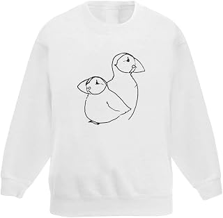 Azeeda 'Pair Of Puffins' Kid's Sweatshirt/Jumper (7-8 Years) (KW00018159)