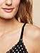Motherhood Maternity Women's Maternity Lace Trim Nursing Nightgown, Black/White dot, Medium