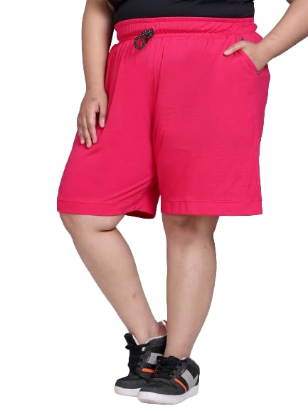 Image of CUPID Plain Comfortable Plus Size Barmunda /Shorts for Sports, Yoga, Daily Use Gym, Night Wear, Casual Wear for Girls