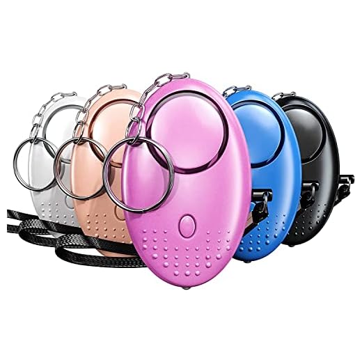 Notfall Persönlicher Alarm [5er Pack] Qoosea Scream Safesound Alarm 140dB LED Taschenlampe für Kinder/Frauen/Senioren/Student Self Defense Schutz Gesichert