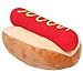 Zerodis Dog Squeaky Plush Puppy Toys, Hot Dog Shape Detachable Soft Plush Dog Toy Cute Interactive Dog Toys Durable Chew Toys for Small Medium Dogs