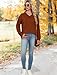 WIHOLL Sweaters for Women Fashion Fall Outfits 2025 Long Sleeve Tops Womens Fashion Sweatshirt Caramel Halloween L