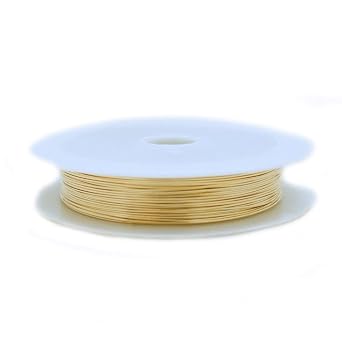 28 Gauge, 12/20 Yellow Gold Filled Wire 12K Gold Filled Wire, Round, Dead Soft Made in USA - 25FT by CRAFT WIRE