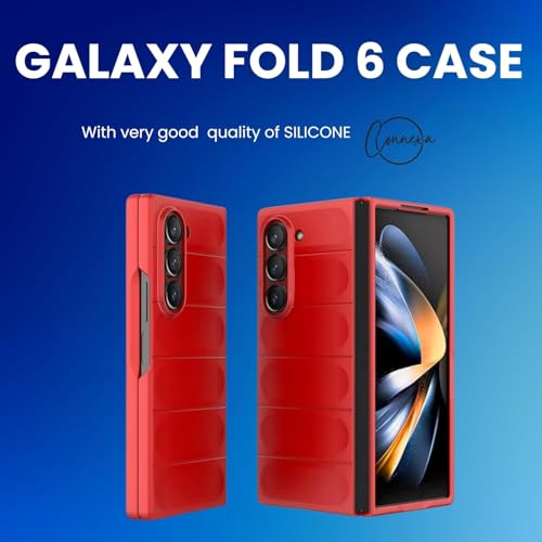 Image of Connexa Silicone Back Cover Compatible with Samsung Galaxy Z Fold 6, Shockproof, Anti-Slip Grip, Corner Protection