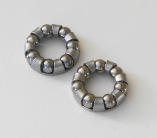 Image of 2 x Weldtite 3/16" Front Hub Caged Precision Wheel Bearings