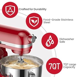 KitchenAid 7 Qt Bowl-lift Mixer - Stainless Bowl, Compatible with KSM70SKXXBK, Polished Steel with Extra Lid