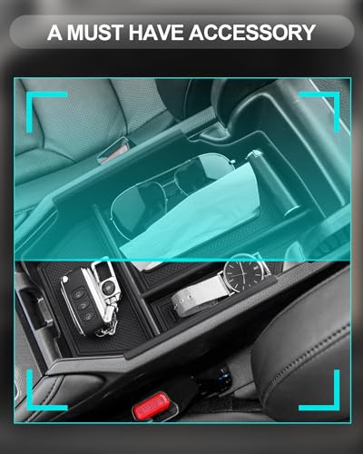 Image of CDEFG for 2023-2025 2026 Honda Accord Center Console Organizer with Tissue Dispenser Slot 2025 2026 Accord Hybrid Accessories Armrest Tray Storage Box(Included Tissue Pack)