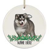 Adorno De Cerámica Perro Pomsky Colgantes De Navidad De Primera Calidad Decoración Navideña Estético Adornos Colgantes De Navidads para Niños Regalo Vacaciones