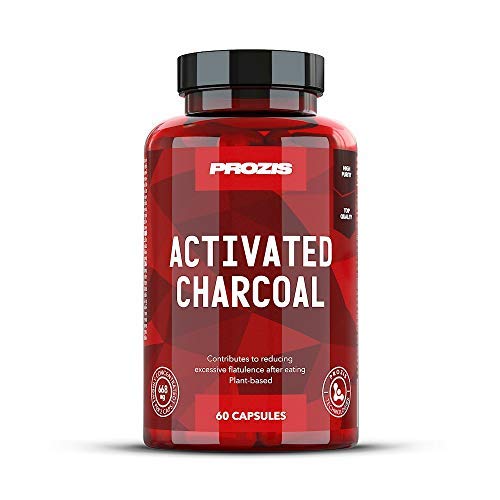 Prozis Charbon Activé 60 gélules Réduit la Flatulence Excessive Après le Repas - Convient aux Hommes et aux Femmes