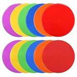 GIEMIT Spot Markers,9 Inch 12 Pack Non Slip Rubber Agility Markers Flat Field Cones Floor Dots for S