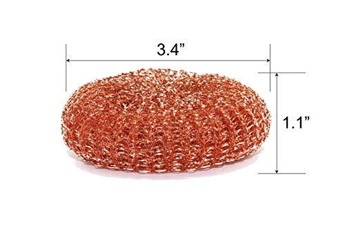 12 Pack Copper Coated Scourers By Scrubit – Scrubber Pad Used For Dishes, Pots, Pans, And Ovens. Easy Scouring For Tough Kitchen Cleaning. #TOP4